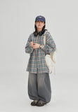[BAONHAUS] Vintage Check Pocket Over Shirt