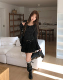 Snap Buckle Slouch Boots
