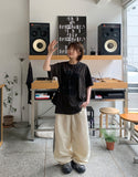 Mubas Summer Side Color Matching Wide Pants