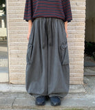 [Unisex] Bollenne Pigment Cargo Balloon Wide Pants