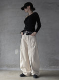Rats Cut Cotton Balloon Pants