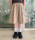 [unisex] Dinning pin tuck banding linen bermuda pants - Linen50