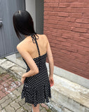 Merlo Dot Halter Neck Strap One Piece