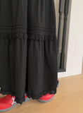 Haltri Lace Tiered Banding Long Skirt