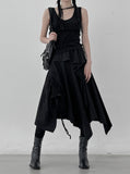 Melly Shirring Unbalance Skirt