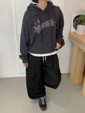 [Unisex] Tedens Curved Banding Cargo Wide Pants