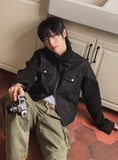 Mood Knit Color Matching High Neck Jacket