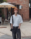 Someday Open Collar Short Sleeve Shirt