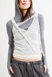Sheer layered wrap sleeveless