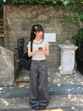 Boda Stripe Color Matching Daily Short Sleeve T-shirt
