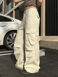 Wee Wee Cargo Pin-Tuck Wide Cotton Pants