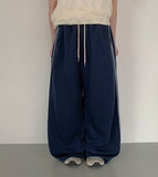 Pulende Line Color Matching Track Banding Wide Pants