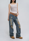 Griner Damage Wide Denim Pants