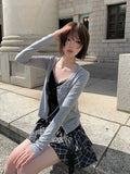 Muel Daily U-Neck Long Sleeve Slim Cardigan