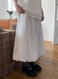 Kayan Banding Dot Balloon Long Skirt
