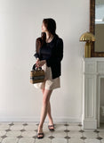 Entony Pleated Sleeveless Tee Blouse