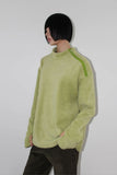 ZIP-NECK BRUSH KNIT
