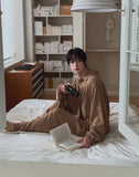 Ruko Crease Balloon Jacket Pants Set
