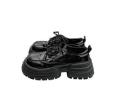Squared Glossy Platform Sole Loafer