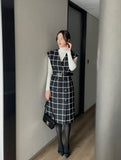 Neti Check Vest Tweed One Piece