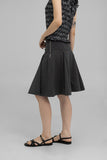 Mock mid length skirt