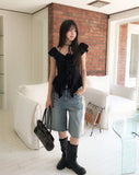 Ring Eyelet Belted Shoulder Bag