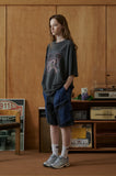 Mixed Half Denim Pants