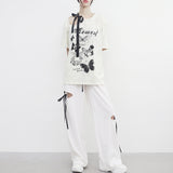 Pidyu Color Matching Side Slit Pants