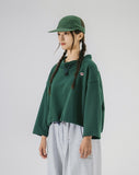 [AG.W] Wappen Stand Neck Crop Sweat Shirt