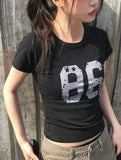 Conde 86 Number Lettering Slim Fit Short Sleeve T-Shirt