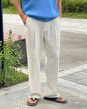 Cool Banding One Tuck Wide Slacks