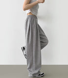 Side Pin Tuck Volume Up Balloon Wide Banding Pants