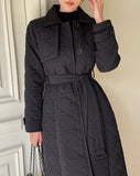 [Basic Fit] Dayk Collar Quilting Padding Coat (Belt Set)