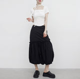 Polena Lace Shirring Long Skirt