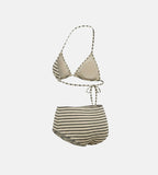 Mocha Stripe Bikini Set