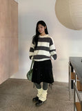 Erlv Boucle Stripe Round Knit