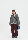 [BAONHAUS] Ikuka hood wind zip-up jumper