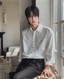 Soban epaulet crop long sleeve shirt