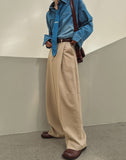 f/w depth one tuck wide slacks