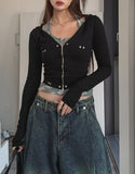 Kimi Rivet Cut Slim Fit Hood Zip-Up