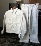 Non-Fade White Denim Pants