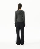 CURVED SLIM HOODIE
