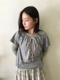 Simolin Shirring Strap Short Sleeve Tee