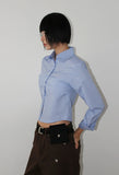 BREEZY STRIPE CROP SHIRT