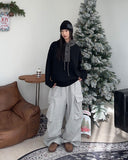 Radif color matching hood knit