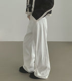 Winter Brushed Thick Cut Banding Wide Cotton Pants