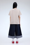 Faden Roll Up Wide Jeans