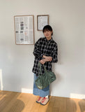 [unisex] Mesha Over Check Shirt