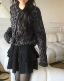Nona Leopard Hopi Brush Knit Cardigan