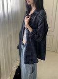 Conch Vintage Linen Boxy Check Shirt